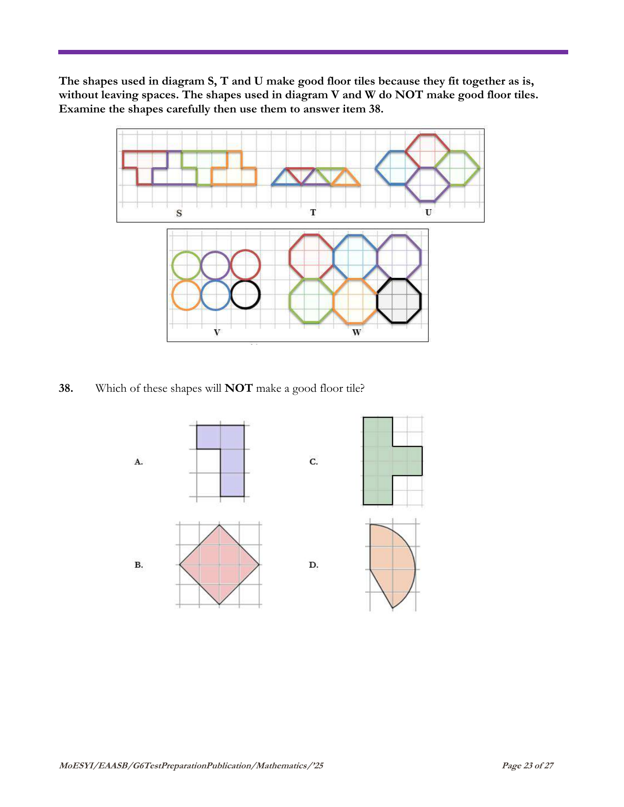 Stimulus for question 38
